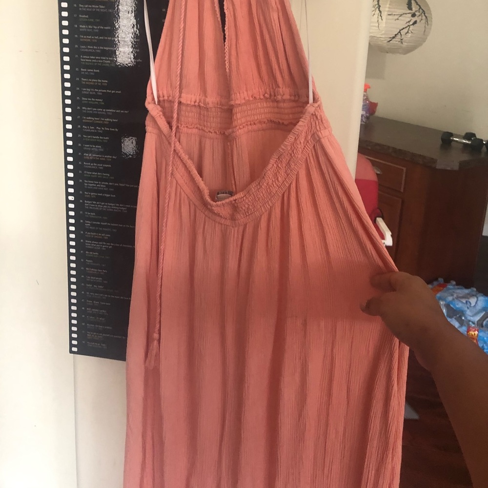 Long backless flowing maxi dress